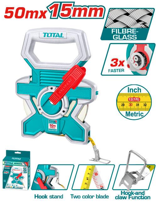 Total Fibreglass Measuring Tape 50m x 15mm