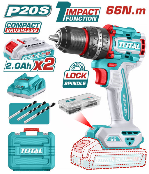 Total Brushless Cordless Impact Drill 20V UTIDL208687