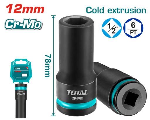 Total 1/2" DR. Deep Impact Socket 12mm