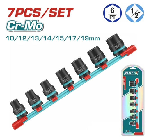 Total 7Pcs 1/2" DR. Impact Socket Set THKISD12073