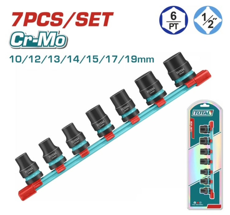 Total 7Pcs 1/2" DR. Impact Socket Set THKISD12073