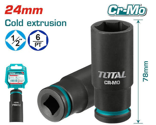 Total 1/2" DR. Deep Impact Socket 24mm