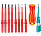 Total 10Pcs Interchangeable Insulated Screwdriver Set THTS5106