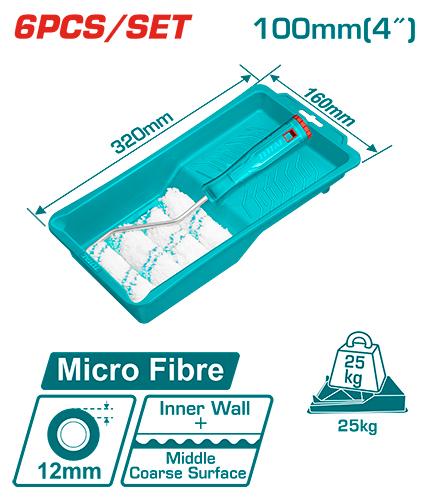 Total 6-Piece Mini Paint Roller Set