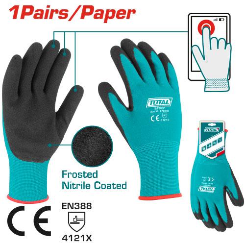 Nitrile Frosted Coated Gloves XL TSPTG01