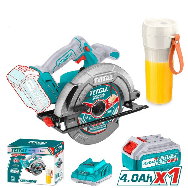 Total 20V Circular Saw Cordless 2 pcs Combo Kit UTOSLI240207