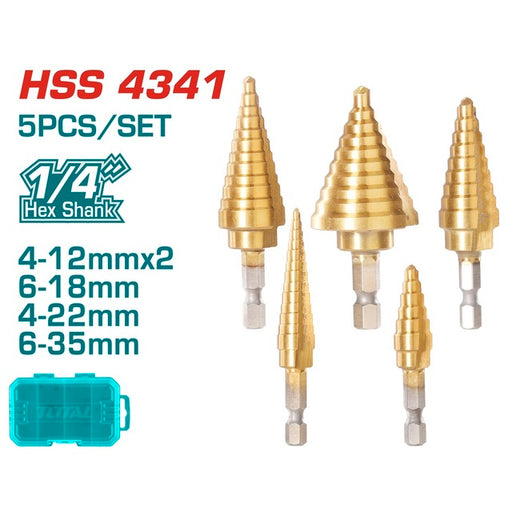 Total 1/4" Step Drill Bit Set (TACSD2051)