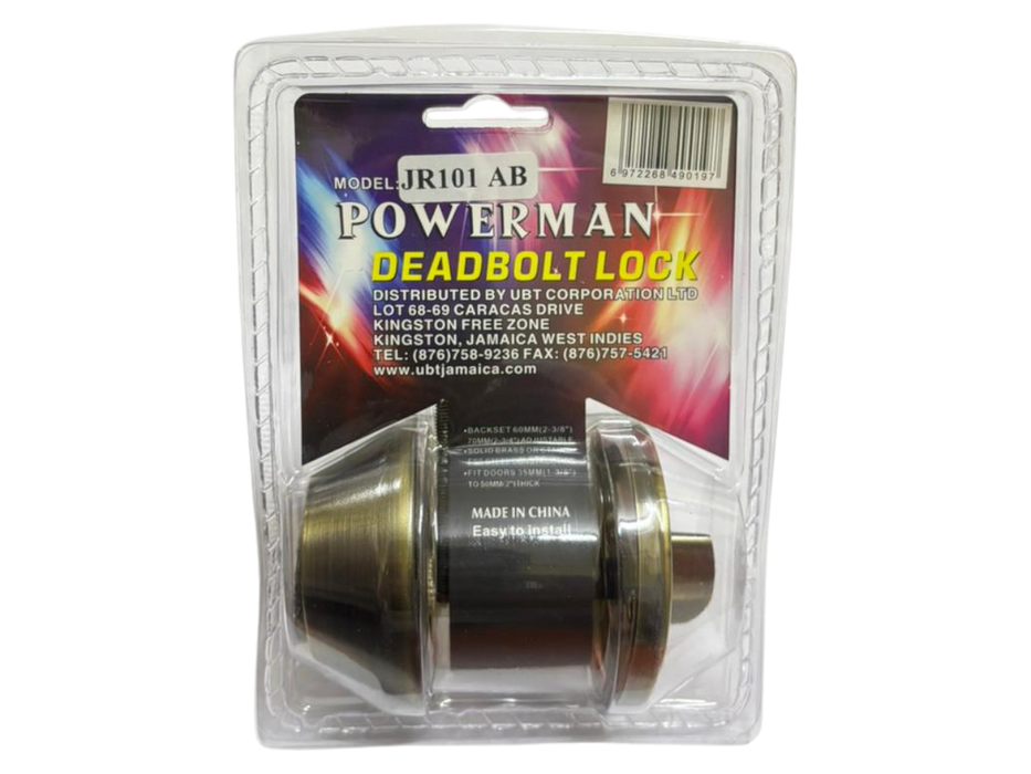 Powerman Deadbolt Lock #JR101AB