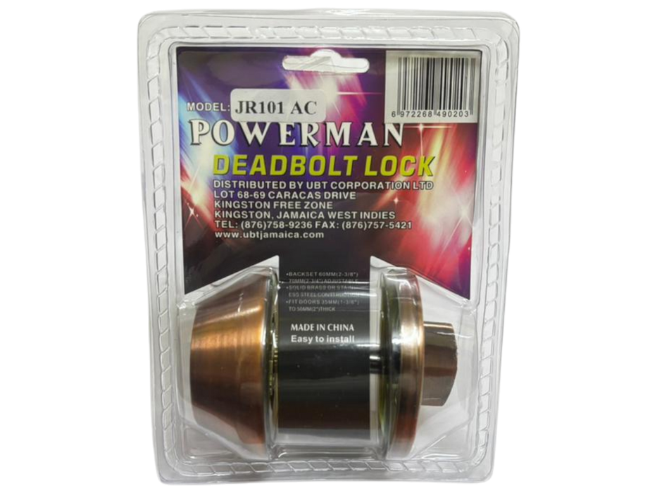 Powerman Deadbolt Lock  #JR101AC