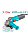 Total 710W Angle Grinder -UTG10711576