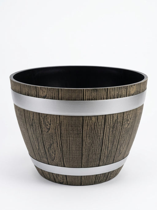 Fluted Barrel-Style Flower Pot - 13"