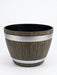 Fluted Barrel-Style Flower Pot - 13"