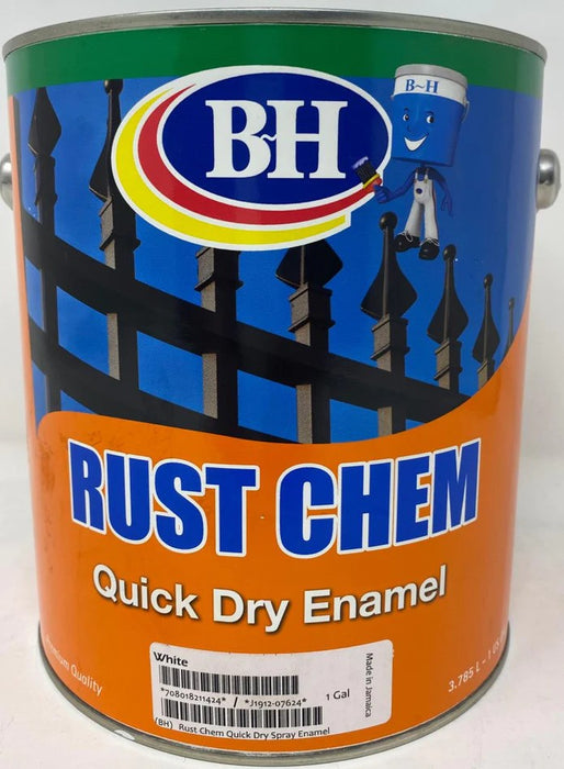 BH White Quick Dry Enamel Paint 3.8L (1 Gallon)
