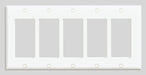 5 Gang White Decora Switch Plate