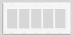 5 Gang White Decora Switch Plate