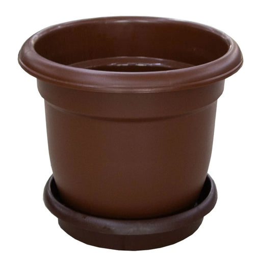 Brown Plastic Flower Pot #3