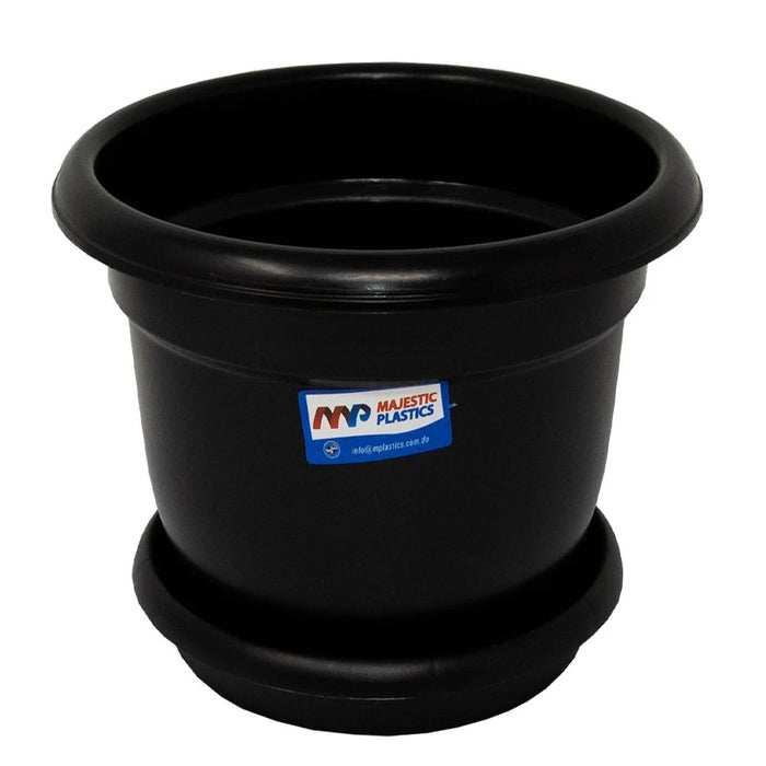 Black Plastic Flower Pot #4