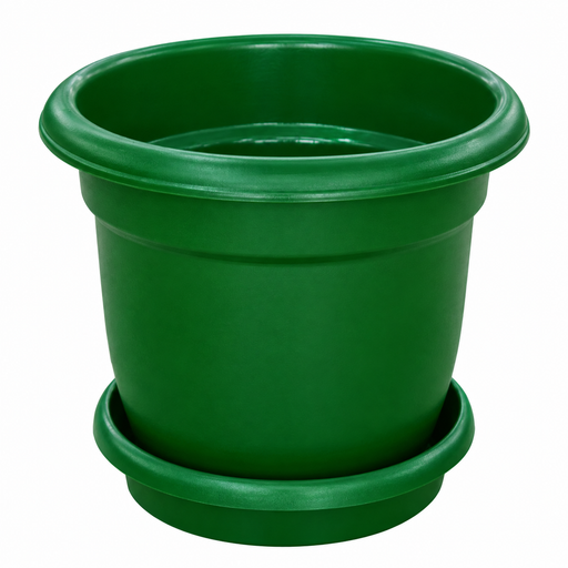 Green Plastic Flower Pot #4