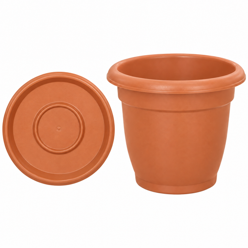 Terracotta Plastic Flower Pot #1