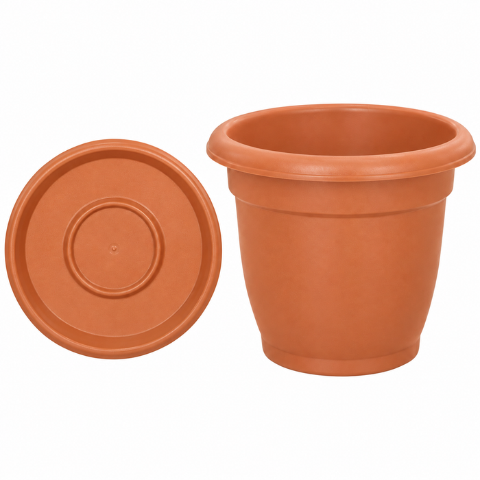 Terracotta Plastic Flower Pot #2