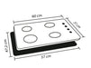 Haceb Black Enamelled Gas Stovetop 60cm