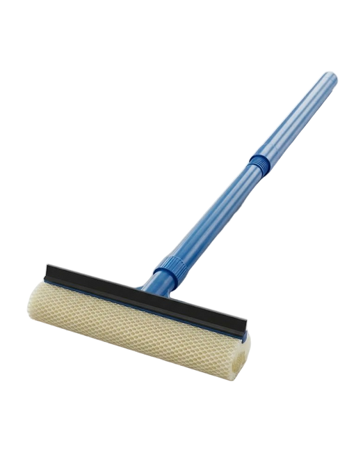 Double Side Glass Cleaner with Adjustable Plastic Telescopic Handle - 70cm