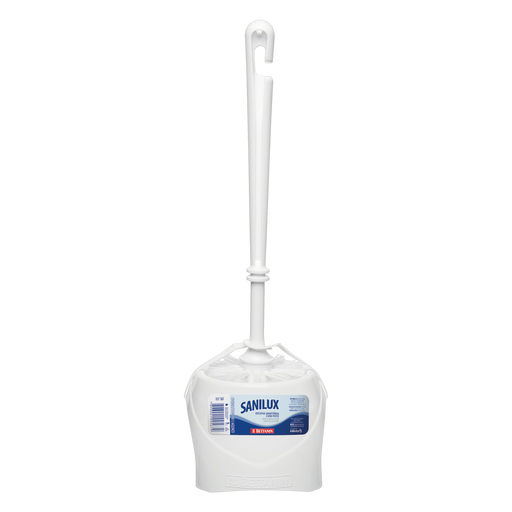 Toilet Brush with Holder (White)