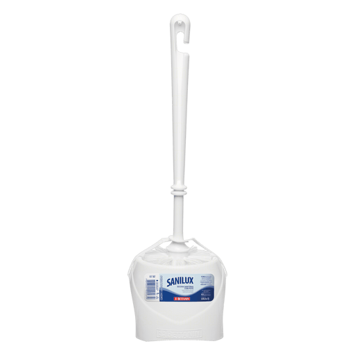 Toilet Brush with Holder (White)
