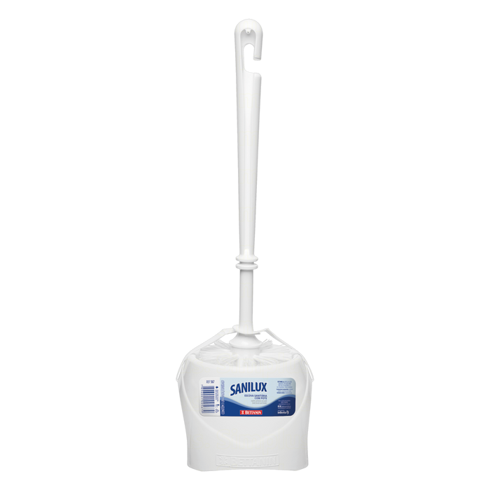 Toilet Brush with Holder (White)