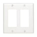 2 Gang Decora White Wall Plate