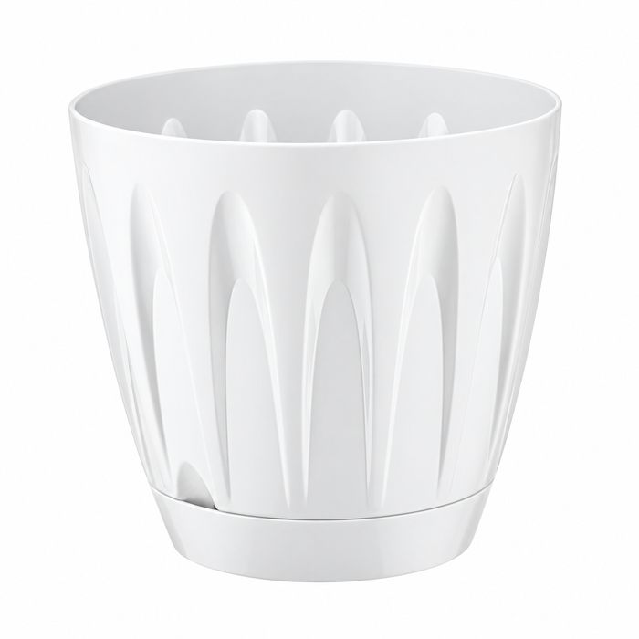White Daisy Flowers Pot - 14"