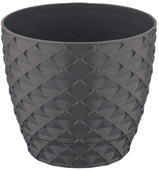 Kapadokya 2 in 1 Gray Flowers Pot - 5.5"