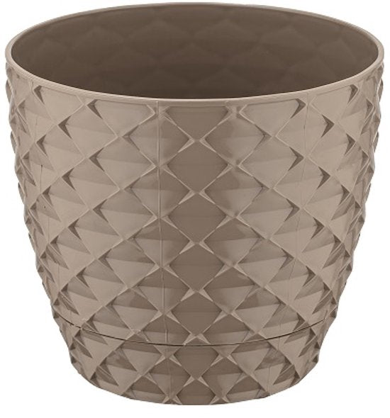 Kapadokya 2 in 1 Taupe Flowers Pot - 5.5"