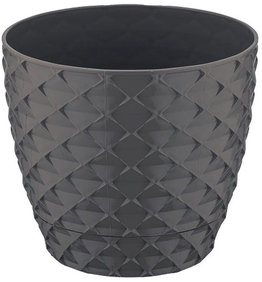 Kapadokya 2 in 1 Gray Flowers Pot - 8.5"