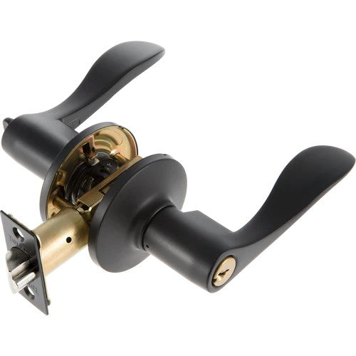Toledo Exterior Lever Lock Matte Black