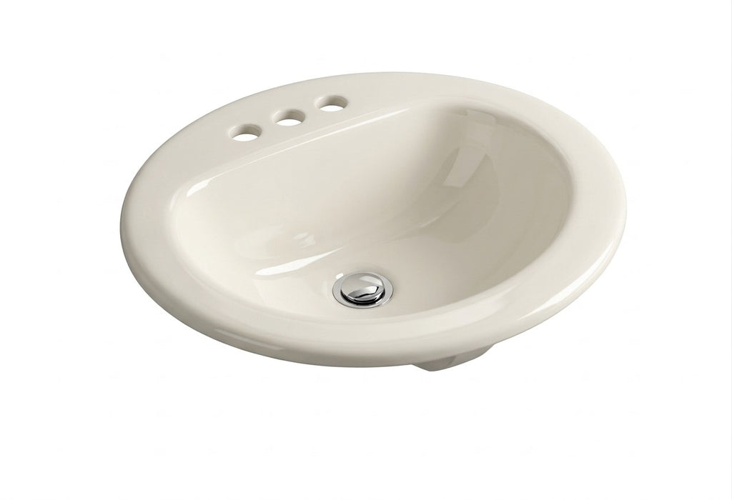 Ceramic Vanity Basin 19" | Bone