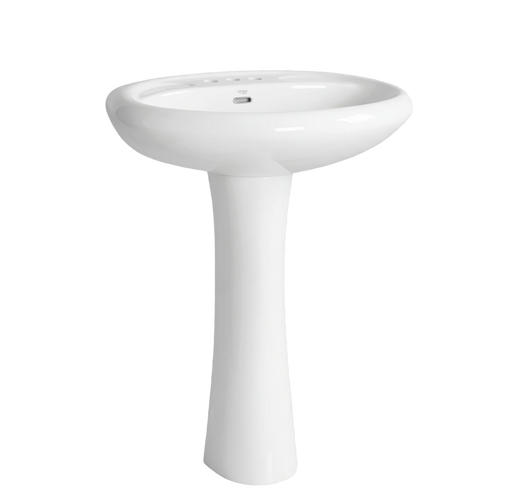 Ceramic Pedestal Basin | White