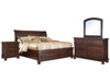 Porter Sleigh Queen Bed with Mirrored Dresser and Chest #B697