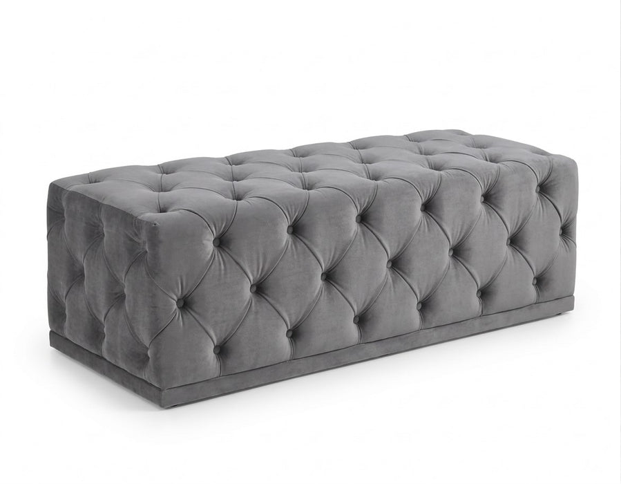 Grey Footboard Bench