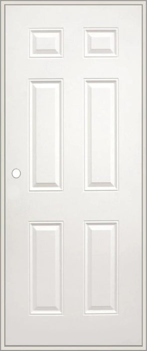 White Galvanized Steel Panel Door 36"x80"