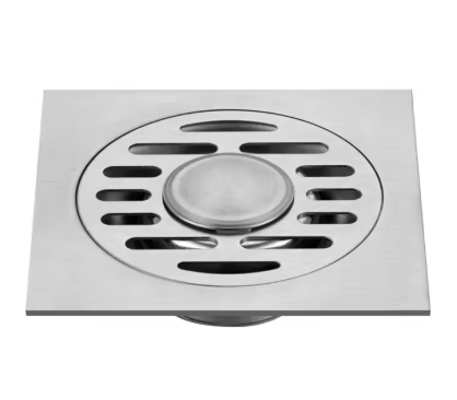 Square Shower Drain 10x10cm Brushed