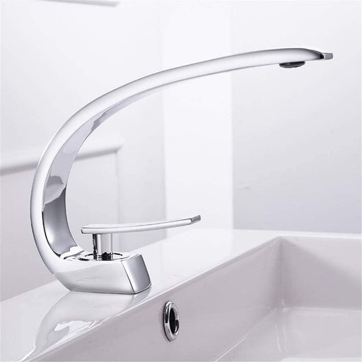 Basin Faucet Curve with Pop-up Drain 113-11C | Chrome
