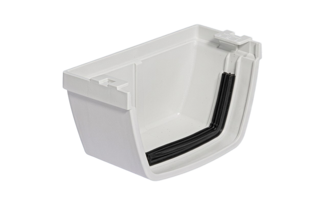 PVC Gutter Short Stop End 6"