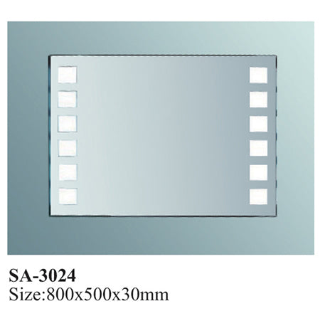 Rectangular LED Bathroom Mirror – 800 X 500 X 30mm SA-3024