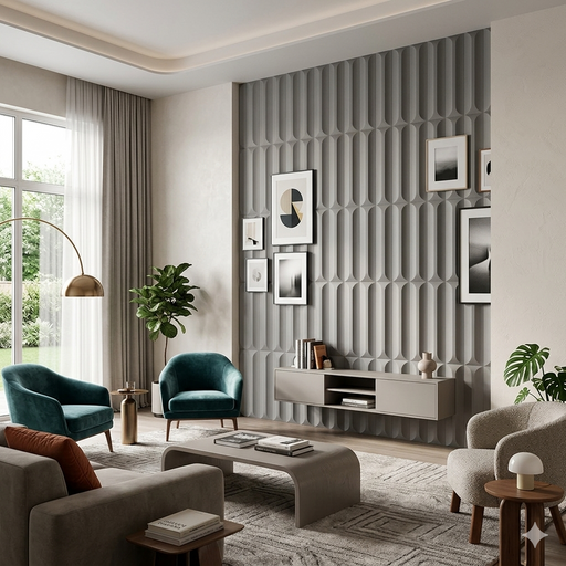 Modern Finish Wall Panel Dark Gray
