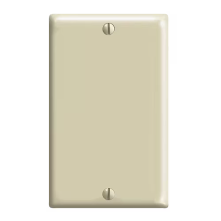 1-Gang Blank Wall Plate Ivory