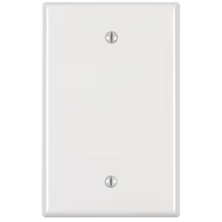 1-Gang Blank Wall Plate White