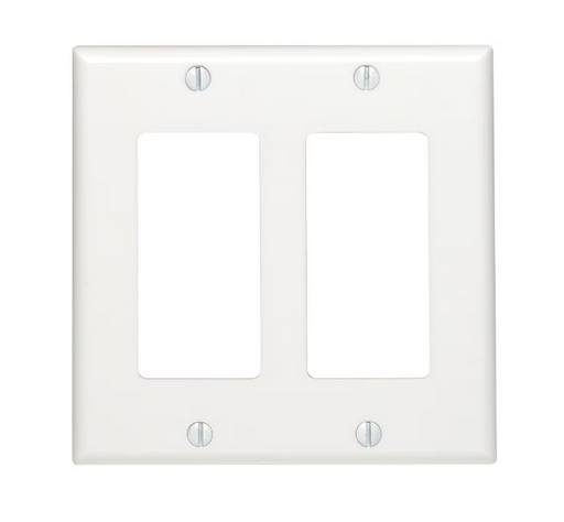 Decora 2-Gang Wall Plate White