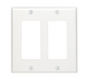 Decora 2-Gang Wall Plate White