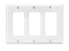 Decora 3-Gang Wall Plate White